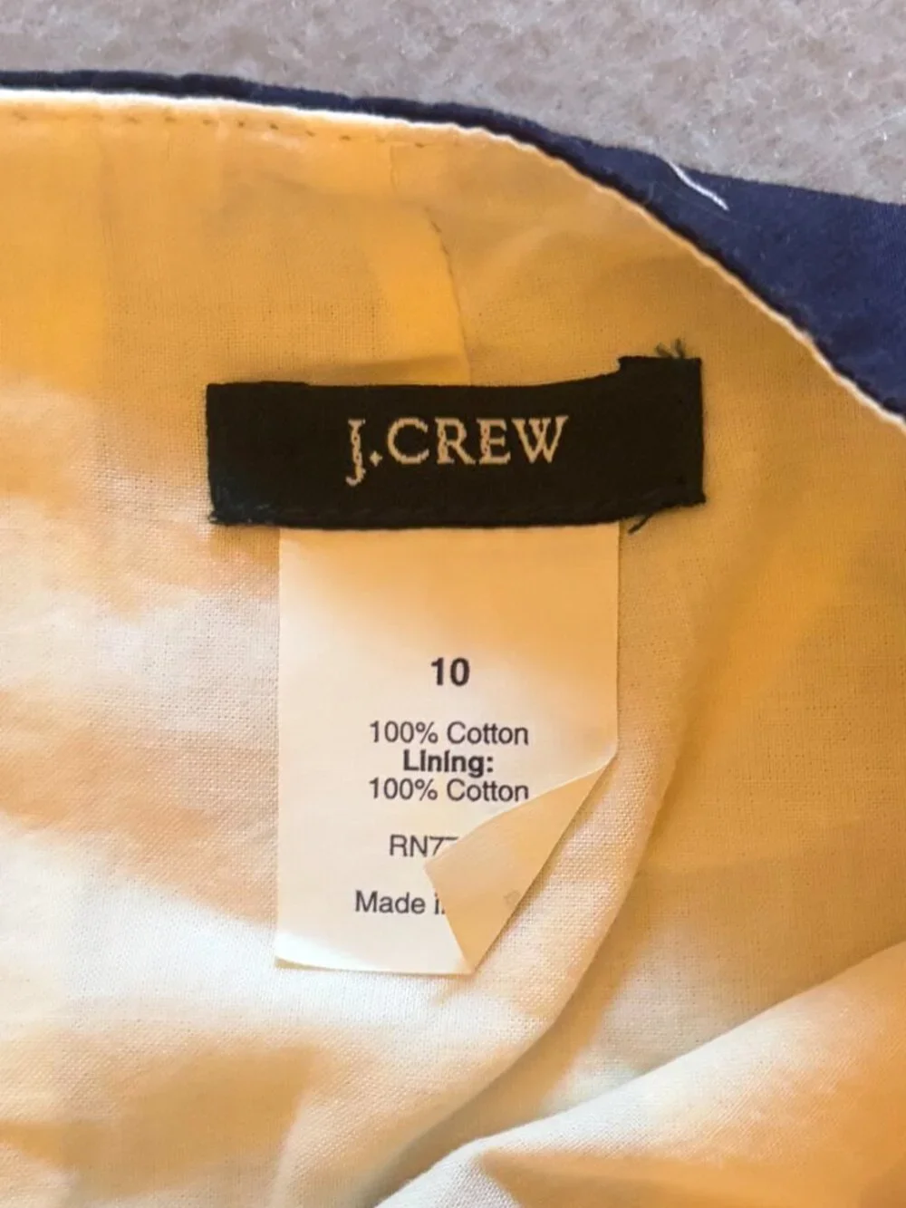 💙 J.Crew Blue Burst Belted A-Line Dress - Size 10 - Picture 9 of 9